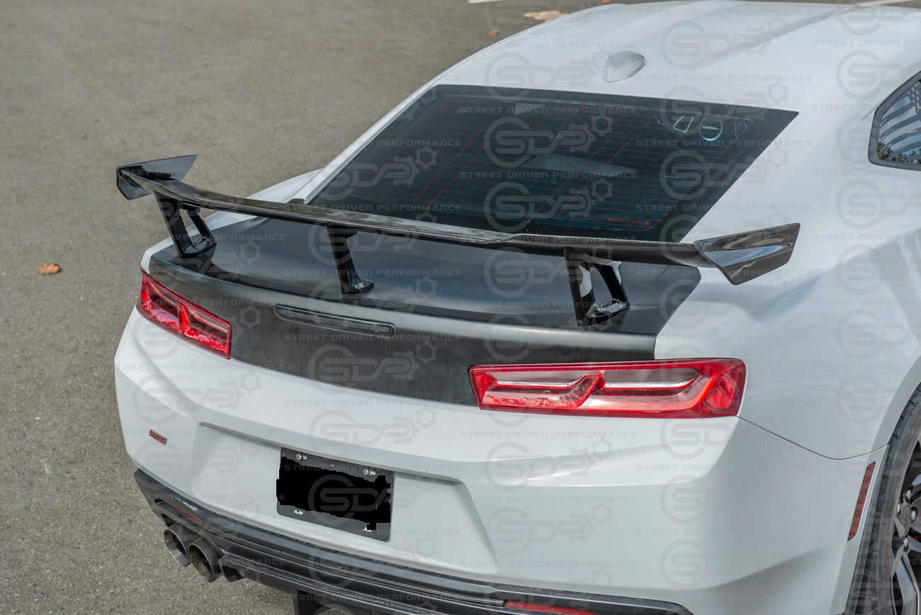 2016+ Chevrolet Camaro ZL1 1LE Carbon Fiber Rear Trunk Wing Spoiler with Camera Option